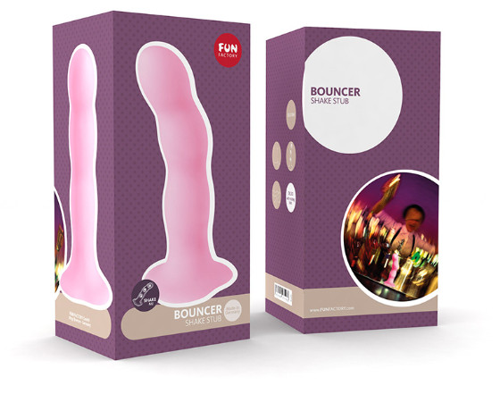Розовый фаллоимитатор BOUNCER - 18 см., Fun Factory