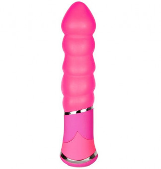Розовый вибростимулятор BOOTYFUL RIBBED VIBE PINK, Dream Toys