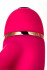 Розовый вибромассажёр с небольшим клиторальным отростком - 15 см., A-toys