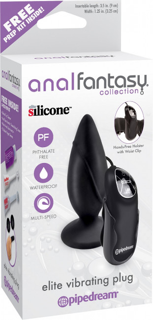 Анальная пробка с пультом управления Elite Vibrating Plug - 11 см., Pipedream Анальная пробка с пультом управления Elite Vibrating Plug - 11 см., Pipedream