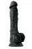 Чёрный фаллоимитатор на присоске Colours Pleasures 7" Dildo - 22,3 см., NS Novelties