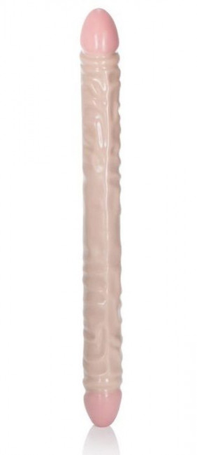 Двухголовый рельефный фаллоимитатор Veined Double Dongs 18" - 45 см., California Exotic Novelties