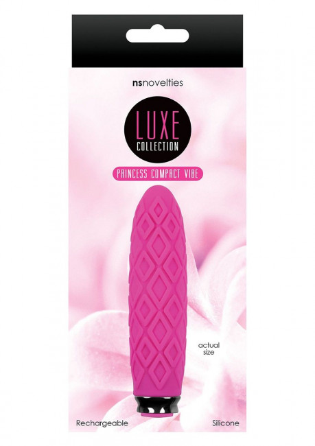 Перезаряжаемый розовый вибромассажер Luxe Compact Vibe Princess - 10,8 см., NS Novelties Перезаряжаемый розовый вибромассажер Luxe Compact Vibe Princess - 10,8 см., NS Novelties