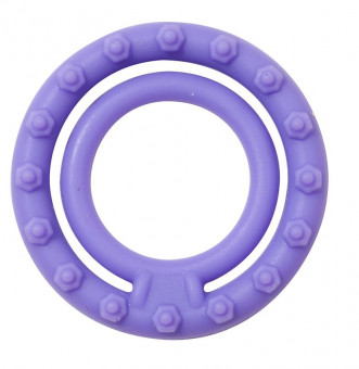 Фиолетовое двойное эрекционное кольцо NEON DOUBLE RING 45MM PURPLE, Dream Toys