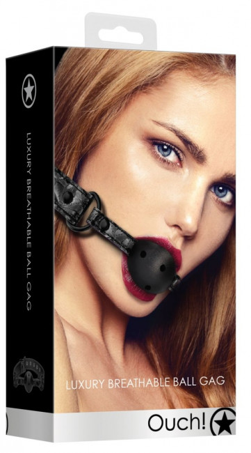 Черный кляп-шарик Breathable Luxury Ball Gag Черный кляп-шарик Breathable Luxury Ball Gag