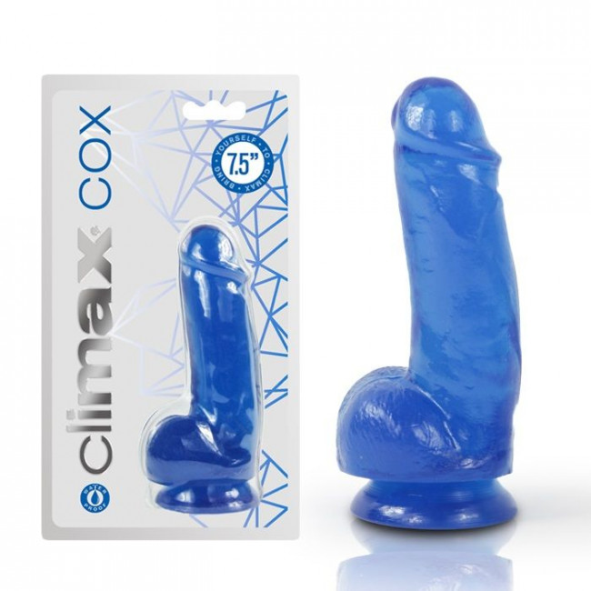Голубой фаллоимитатор Climax Cox 7.5 Colossal Cock Bawdy Blue - 19 см., Topco Sales