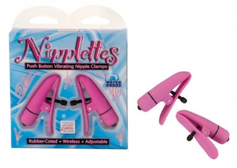 Вибро-клипсы для груди NIPPLETTES, California Exotic Novelties