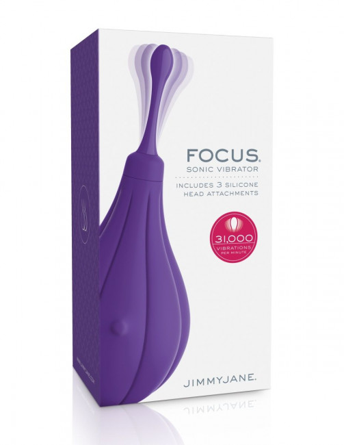Фиолетовый вибростимулятор Focus Sonic Vibrator с 3 насадками, Pipedream Фиолетовый вибростимулятор Focus Sonic Vibrator с 3 насадками, Pipedream