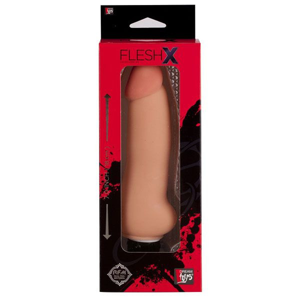 Реалистичный вибромассажёр REALSTUFF 7INCH VIBRATOR FLESH - 16,5 см., Dream Toys