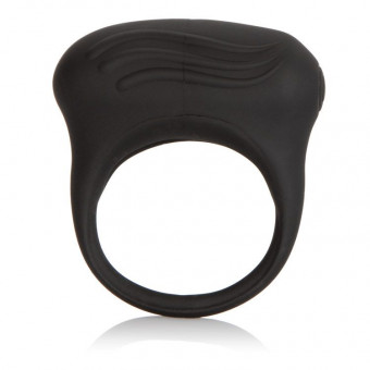 Чёрное эрекционное кольцо с вибрацией Silicone Lover's Arouser, California Exotic Novelties