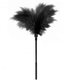 Пластиковая метелочка с чёрными пёрышками Small Feather Tickler - 32 см., Blush Novelties