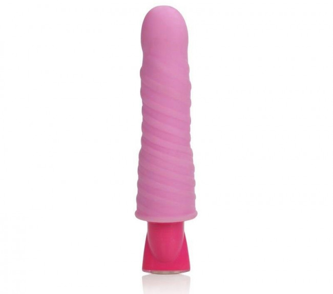 Розовый гнущийся вибромассажёр 10-Function Pleasure Bendie Vibes - 20 см., California Exotic Novelties