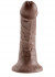 Коричневый фаллоимитатор на присоске 6" Cock - 15,2 см., Pipedream