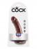 Коричневый фаллоимитатор на присоске 6" Cock - 15,2 см., Pipedream