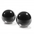 Стеклянные вагинальные шарики Medium Black Glass Ben-Wa Balls, Pipedream