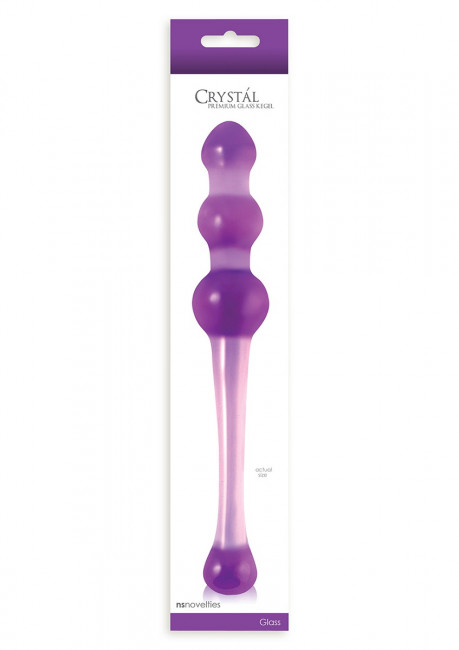 Большой фиолетовый стеклянный анальный стимулятор CRYSTAL KEGEL, NS Novelties Большой фиолетовый стеклянный анальный стимулятор CRYSTAL KEGEL, NS Novelties
