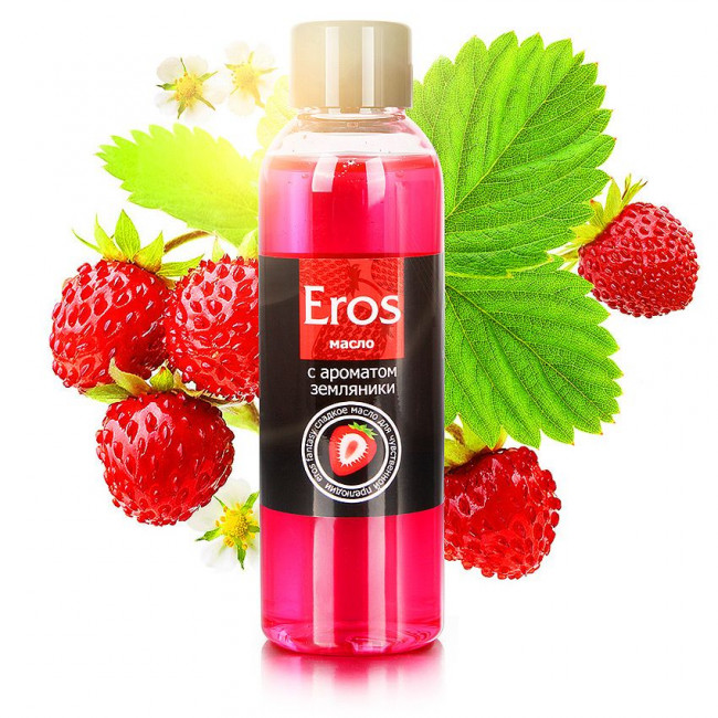 Массажное масло Eros fantasy с ароматом земляники - 75 мл., Биоритм