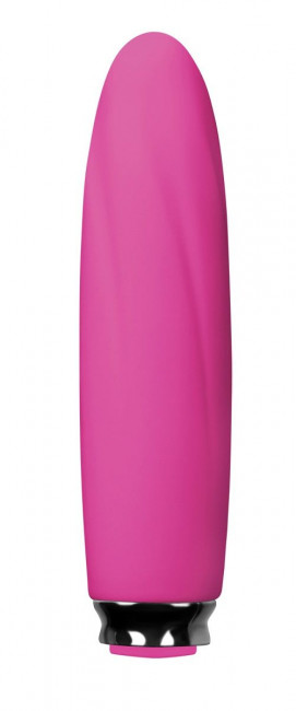 Перезаряжаемый розовый вибромассажер Luxe Compact Vibe Electra - 10,8 см., NS Novelties