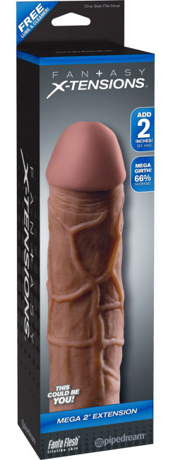 Коричневая насадка Mega 2" Extension - 20,3 см., Pipedream