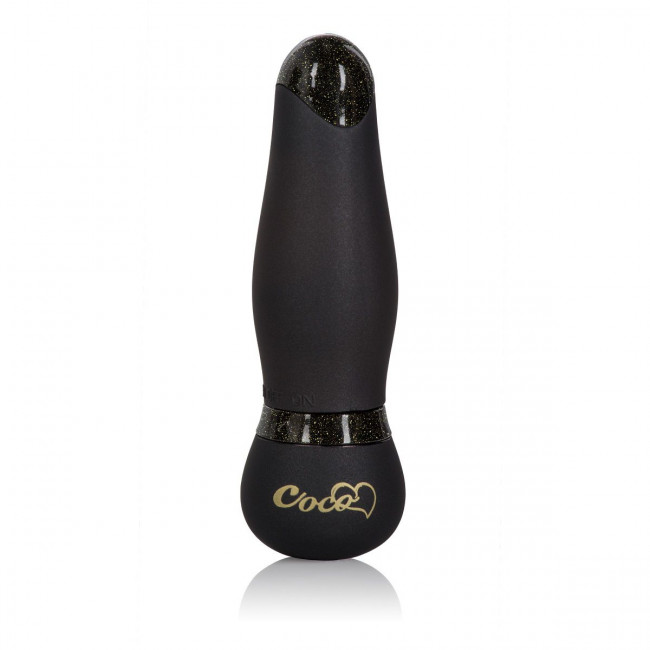 Чёрный мини-вибромассажер Coco Licious Hide & Play Pocket Massagers - 9 см., California Exotic Novelties Чёрный мини-вибромассажер Coco Licious Hide & Play Pocket Massagers - 9 см., California Exotic Novelties