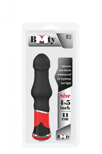 Чёрный вибромассажер для анальной стимуляции BOOTYFUL BULBED VIBE, Dream Toys Чёрный вибромассажер для анальной стимуляции BOOTYFUL BULBED VIBE, Dream Toys