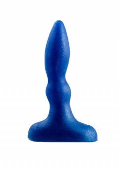 Синий анальный стимулятор Beginners p-spot massager - 11 см., Lola toys