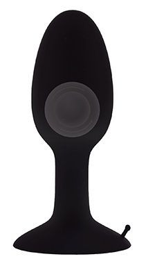 Чёрная анальная пробка с шариком внутри MENZSTUFF ROLL PLAY SMALL - 8 см., Dream Toys