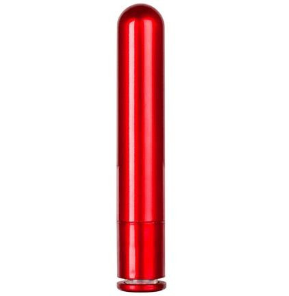 Красный гладкий вибратор METALLIX PETIT CORONA SMOOTH VIBRATOR - 11,5 см., Dream Toys