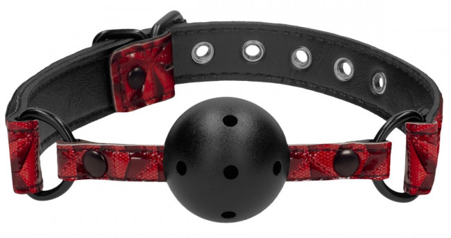 Черно-красный кляп-шарик Breathable Luxury Ball Gag Черно-красный кляп-шарик Breathable Luxury Ball Gag