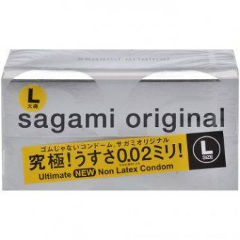 Презервативы Sagami Original 0.02 L-size увеличенного размера - 12 шт., Sagami