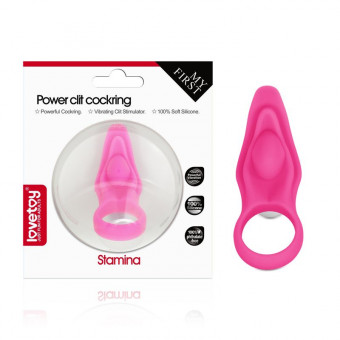 Розовое виброкольцо для пениса Power Stamina, Lovetoy