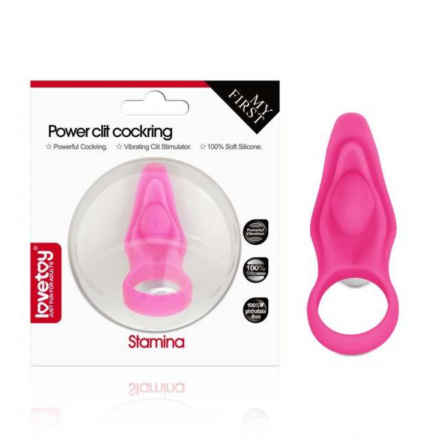 Розовое виброкольцо для пениса Power Stamina, Lovetoy