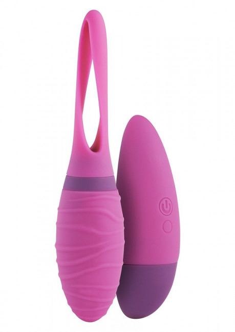 Розовое виброяйцо Helix Remote Vibrating Egg с вибрирующим дистанционным пультом, Toy Joy
