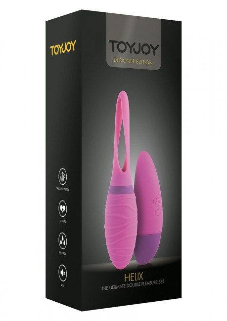 Розовое виброяйцо Helix Remote Vibrating Egg с вибрирующим дистанционным пультом, Toy Joy
