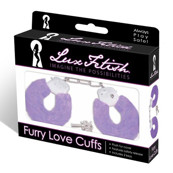 Фиолетовые меховые наручники, Lux Fetish Фиолетовые меховые наручники, Lux Fetish