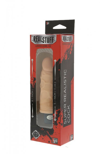 Реалистичный вибратор с венками REALSTUFF 5INCH VIBRATOR - 13 см., Dream Toys