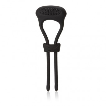 Чёрное эрекционное лассо с вибрацией Silicone Ultimate Lasso, California Exotic Novelties