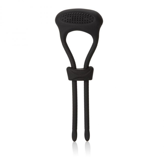 Чёрное эрекционное лассо с вибрацией Silicone Ultimate Lasso, California Exotic Novelties