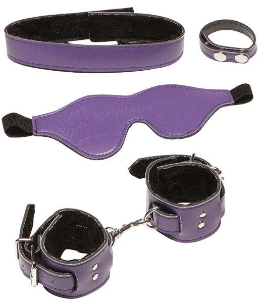 БДСМ-набор X-Play Purple Pleasure из 4 предметов, Allure Lingerie БДСМ-набор X-Play Purple Pleasure из 4 предметов, Allure Lingerie