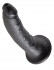 Чёрный фаллоимитатор с присоской 7" Cock - 17,8 см., Pipedream