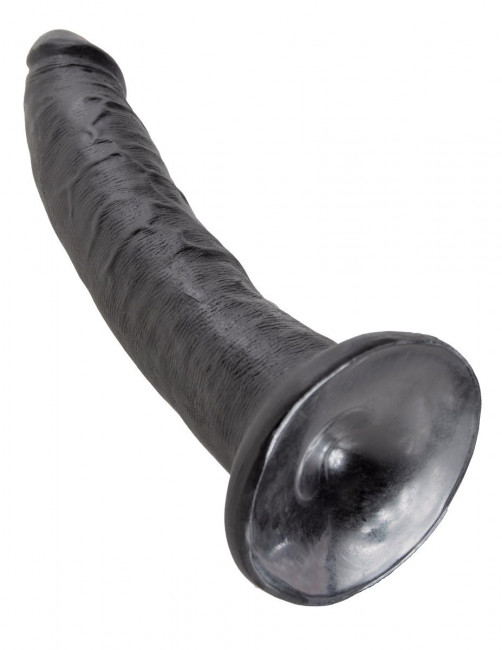 Чёрный фаллоимитатор с присоской 7" Cock - 17,8 см., Pipedream