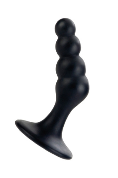 Массажер простаты Graduated Silicone Prostate Probe рельефный из силикона черный, California Exotic Novelties