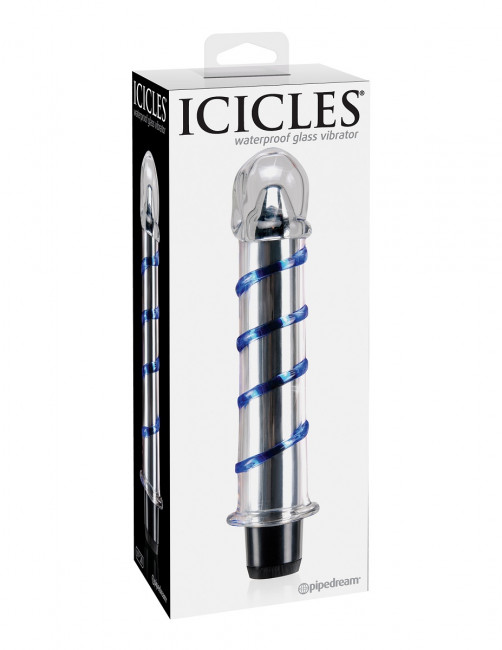 Стеклянный вибростимулятор ICICLES № 20 - 17,8 см., Pipedream