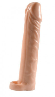 Телесная насадка-удлинитель Extension sleeve с подхватом - 17 см., Sitabella