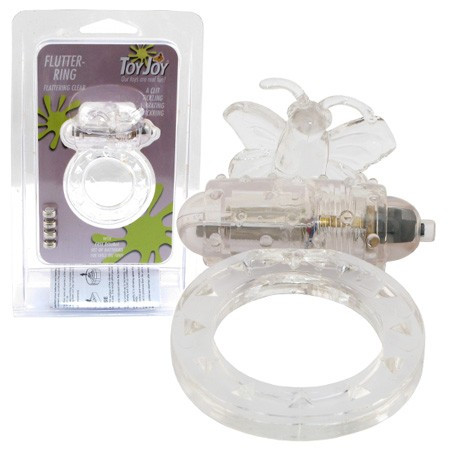 Эрекционное виброкольцо Flutter-ring Vibrating Ring Clear, Toy Joy Эрекционное виброкольцо Flutter-ring Vibrating Ring Clear, Toy Joy