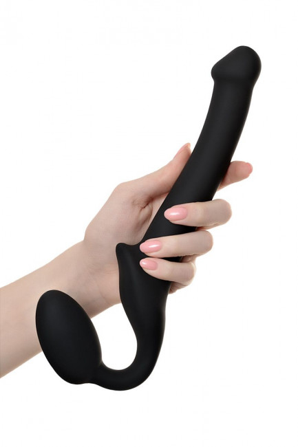 Черный безремневой страпон Silicone Bendable Strap-On S Черный безремневой страпон Silicone Bendable Strap-On S