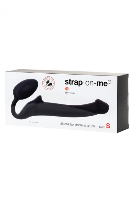 Черный безремневой страпон Silicone Bendable Strap-On S Черный безремневой страпон Silicone Bendable Strap-On S