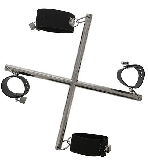 Крестоообразная распорка с манжетами для рук и ног HOG TIE CROSS BAR, Dream Toys