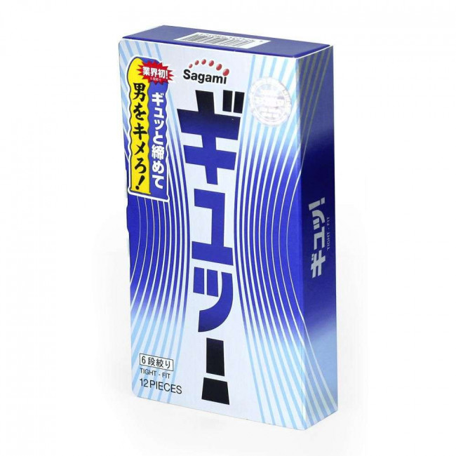 Фиолетовые презервативы Sagami 6 FIT V с волнообразной текстурой - 12 шт., Sagami