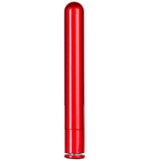 Красный гладкий вибратор METALLIX CORONA SMOOTH VIBRATOR - 14 см., Dream Toys